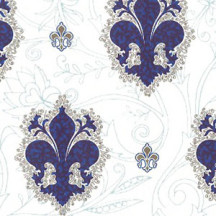 Blue Fleur de Lis Florentine Print Paper ~ Carta Fiorentina Italy